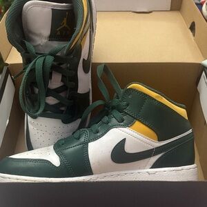 Jordan Kids Sneakers Green Yellow White